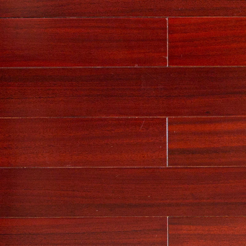 Pavimenti in legno massello Padauk rosso scuro marrone