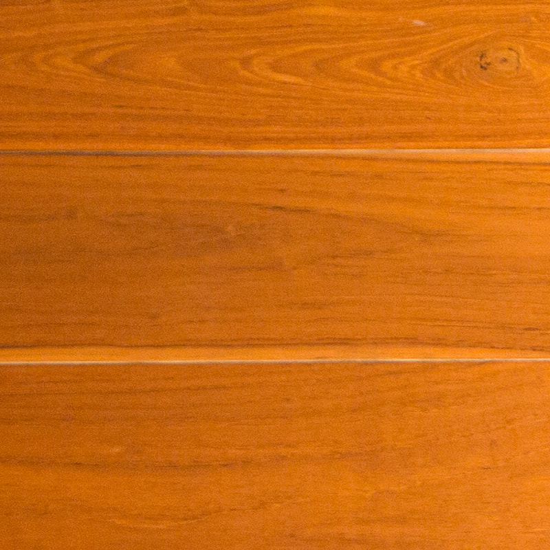 Pavimenti in legno massello di teak brunastro - marrone chiaro raschiato a mano