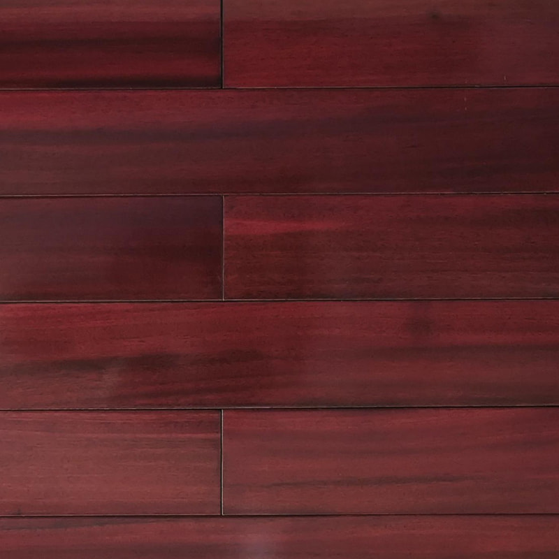 Pavimenti in legno massello opaco Padauk rosso scuro marrone scuro