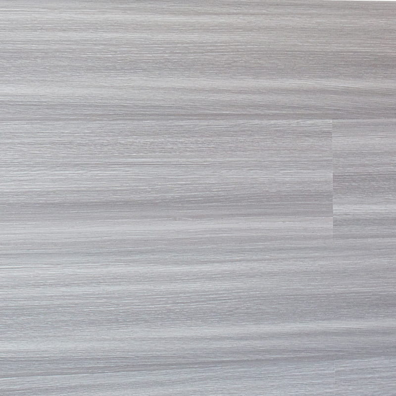 Pavimento a clic con superficie liscia in laminato premium da 12 mm con venature del legno grigio chiaro