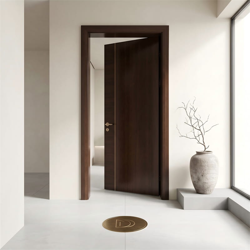 Porta impiallacciata naturale noce caldo